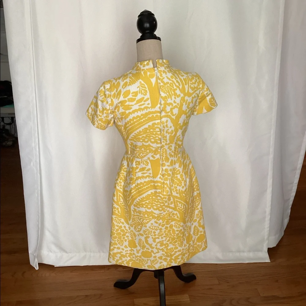 Vintage yellow thermal dress with jacket - Picture 5 of 14